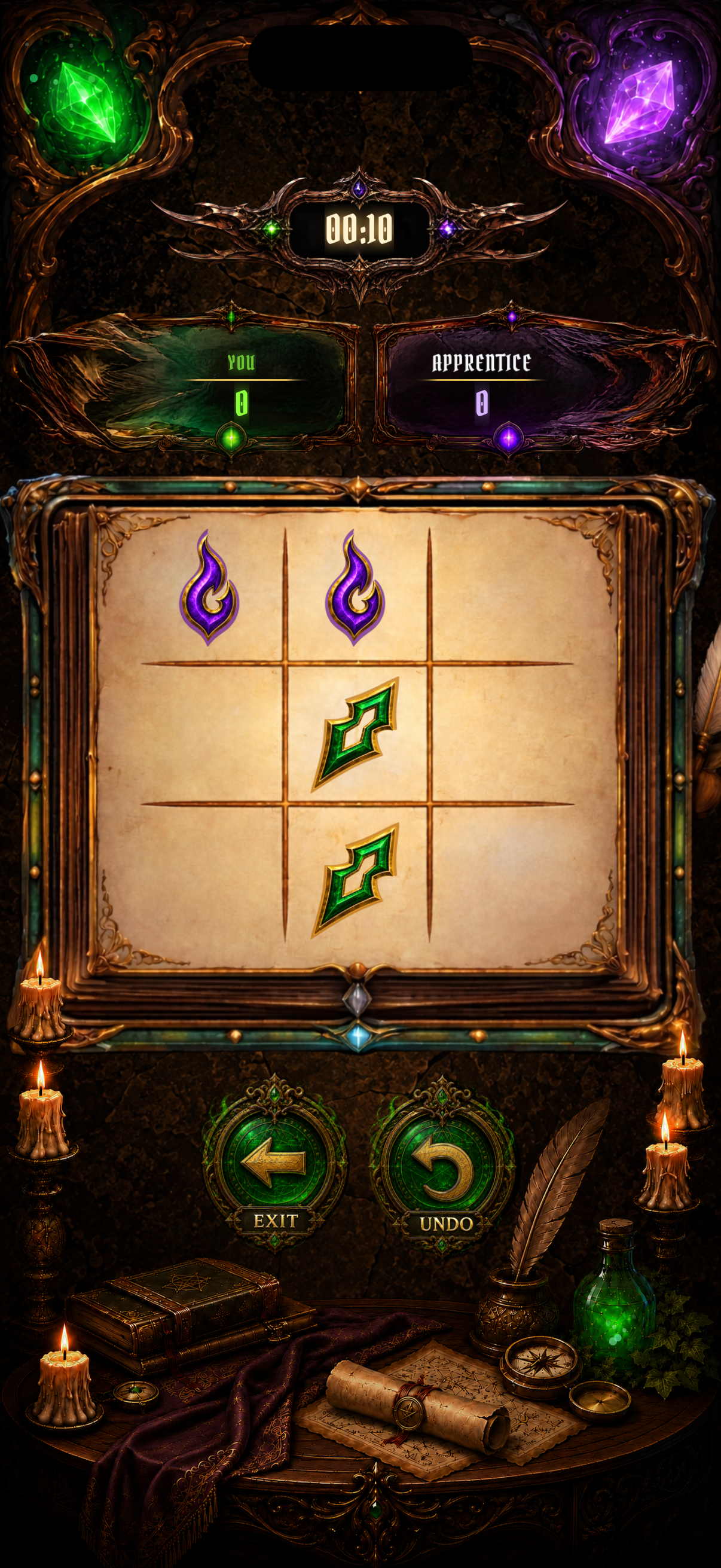 The Alchemist's Seal game board during a Trial match